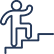 Person climbing up ladders