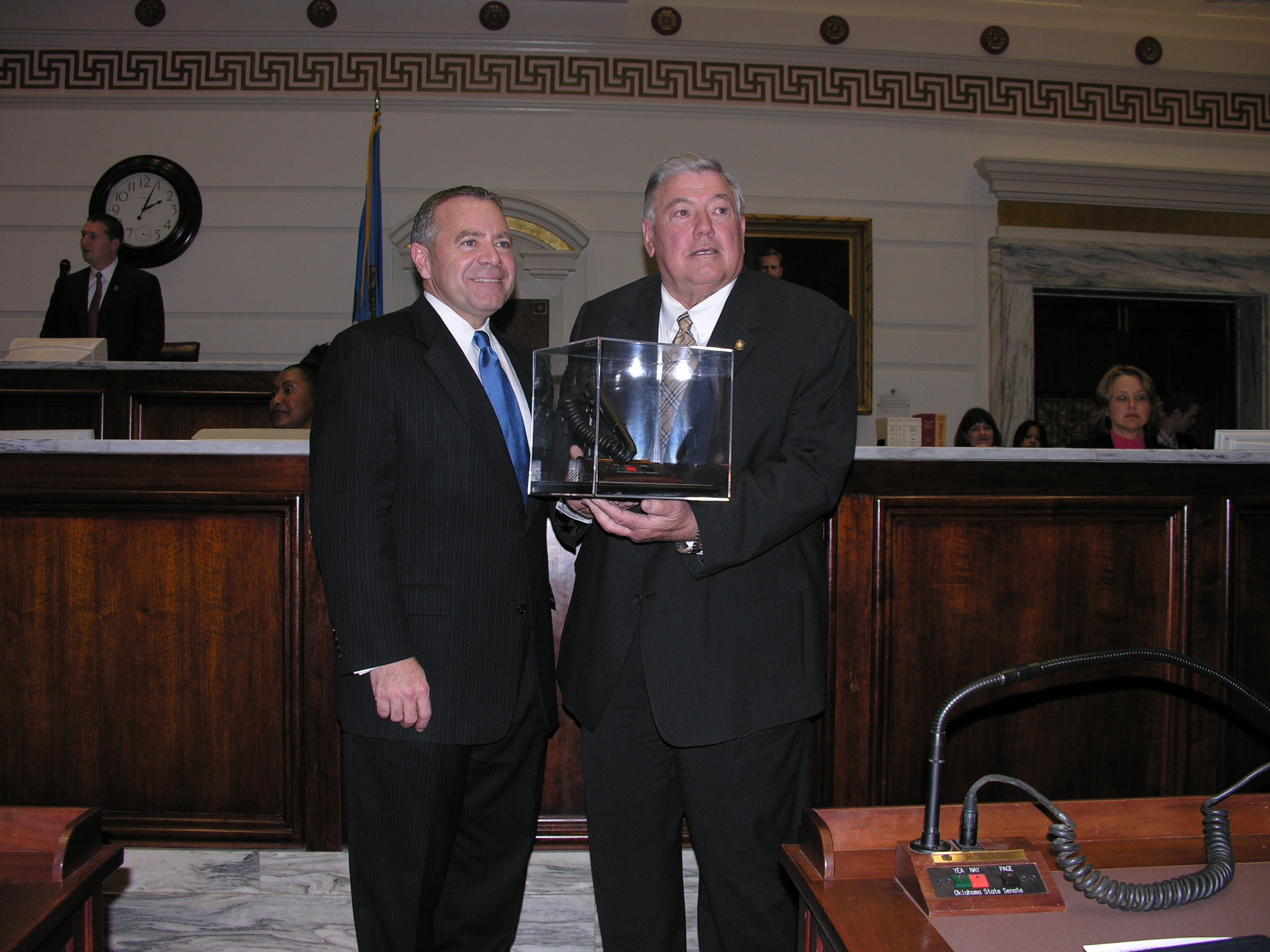 Senators Mike Morgan and J. Berry Harrison